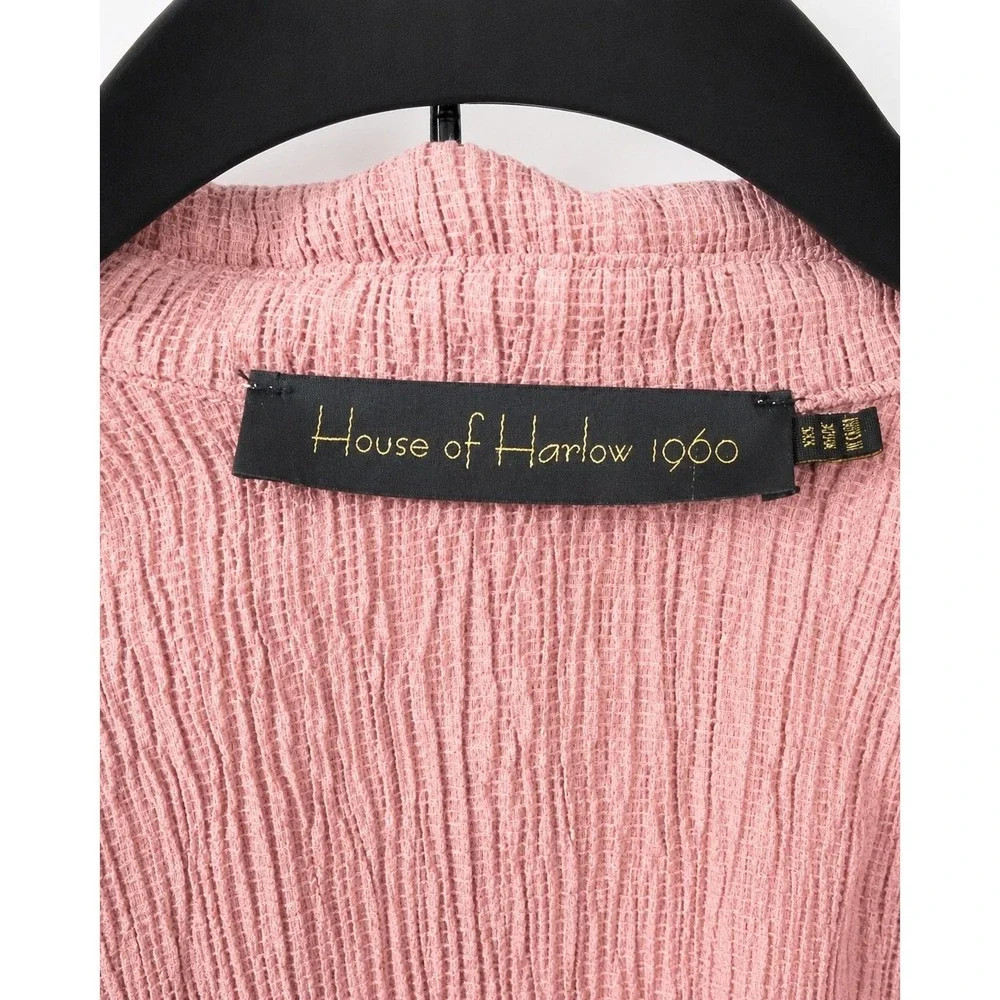 House of Harlow 1960 Kassia Sandro Set Women XXS Mauve Plisse Co Ord